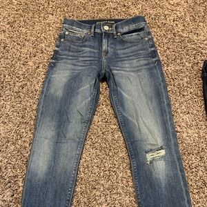 EXPRESS Distressed cropped jeans